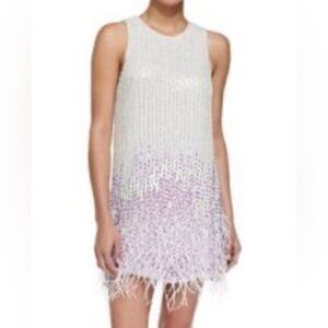 Parker Allegra Emebllished Dress size P. Slightly worn at neck